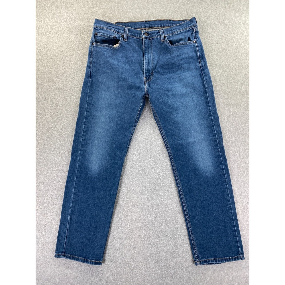 Levi's 505 Jeans Mens 38x32 Straight Regular Blue Dark Wash Measures 34x30 Ranch